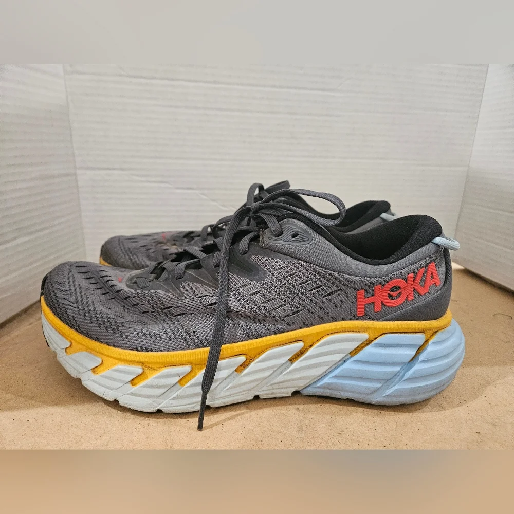 HOKA ONE ONE GAVIOTA 4  MEN'S RUNNING SHOES  CASTLEROCK/ANTHRACITE US 9.5 (Bin10 - Picture 4 of 15